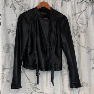 Express Fringe Pleather Jacket🖤
